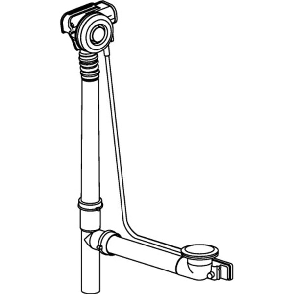 Cable-Driven Waste And Overflow, Chrome